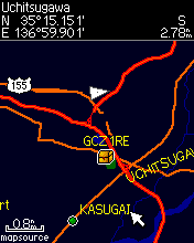 GPSの画面