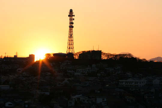 夕陽と富士山13