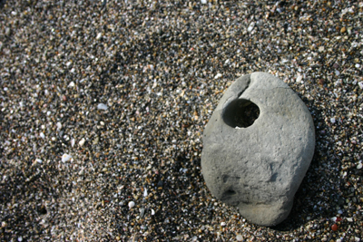 海辺の石